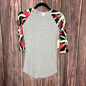 LuLaRoe Randy Raglan 3/4 Sleeve Shirt.